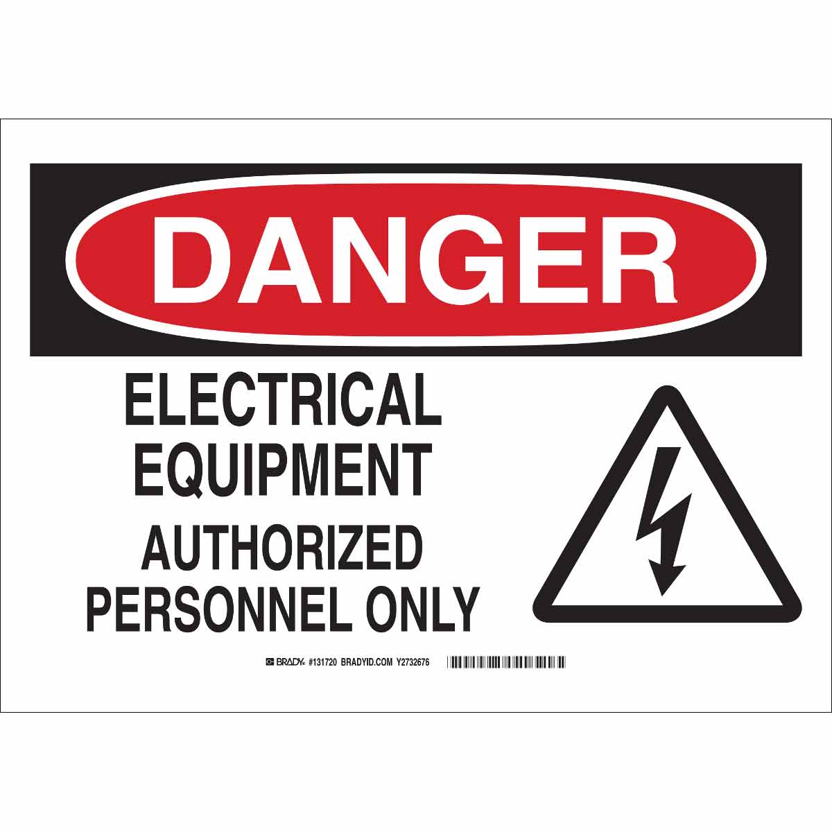 B120,10X14,BLK,RED/WHT,ELECTRICAL EQUIP