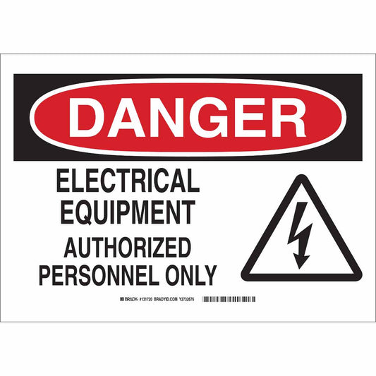 B120,10X14,BLK,RED/WHT,ELECTRICAL EQUIP