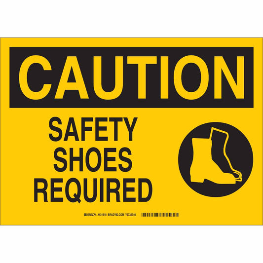 Sign 10X14 B401 Safety shoes required