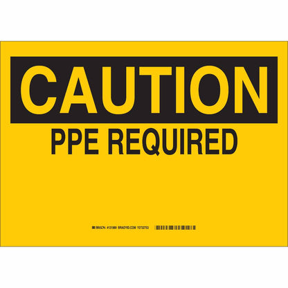 B120,10X14,BLK/YEL,PPE REQUIRED