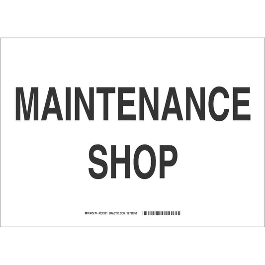 B120,10X14,BLK/WHT,MAINTENANCE SHOP