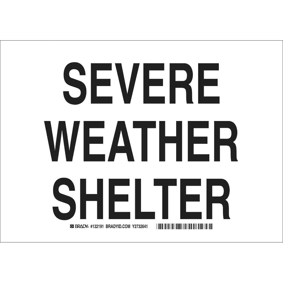 B120,7X10,BLK/WHT,SEVERE WEATHER SHELTER