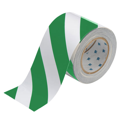 4" X 100' B514 GRN/WHT FLOOR TAPE