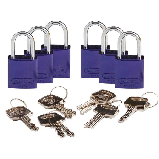 Comp Alum Padlock 1" KD PL 6PK