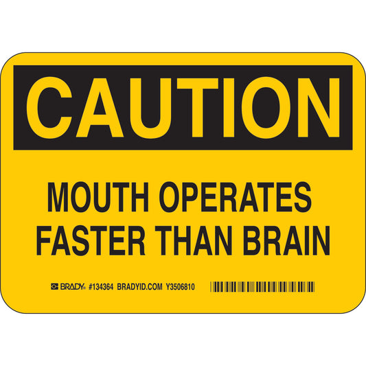 B401 7X5 BLK/YEL FUNNY SIGN