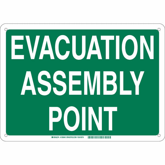 B120 10X14 WHT/GN EVACUATION ASSEMBLY PT