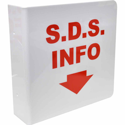 8X8 L-SHAPED SDS SIGN PLASTIC