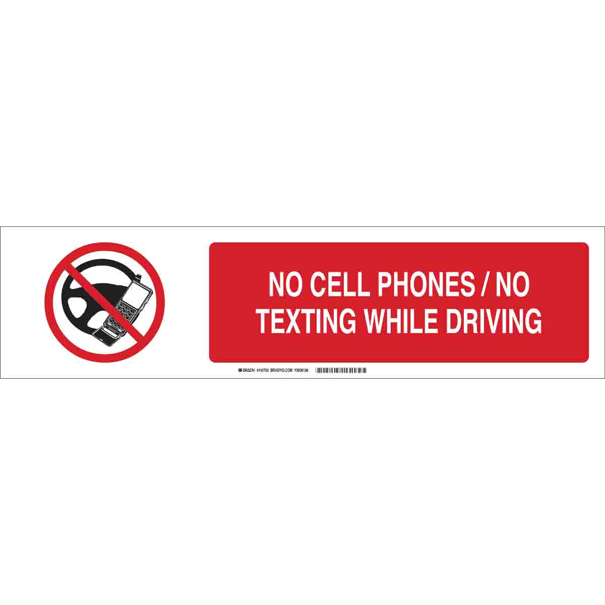 B555 6X23.875 BLK/RED/WHT NO CELL PHONE