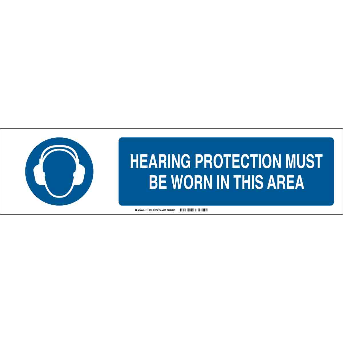 B-401 6X23.875 BLU/WHT HEARING PROTECTIO