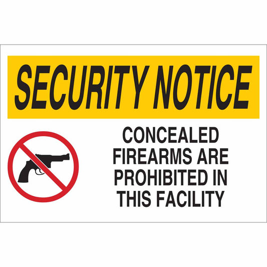 SECURE NOTICE CONCEALED FIREARMS ENG
