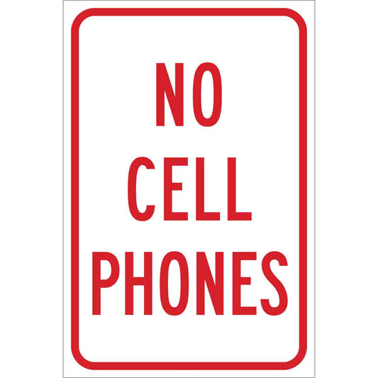 NO CELL PHONES ENG