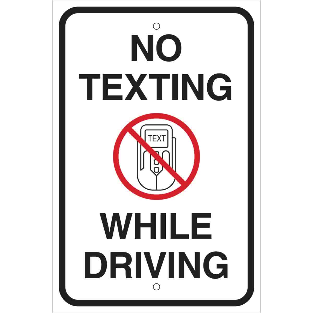 NO TEXTING WHILE DRIVING W/PICTO ENG