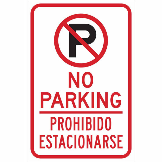 NO PARKING ANYTIME/PROHIBIDO EST HIP