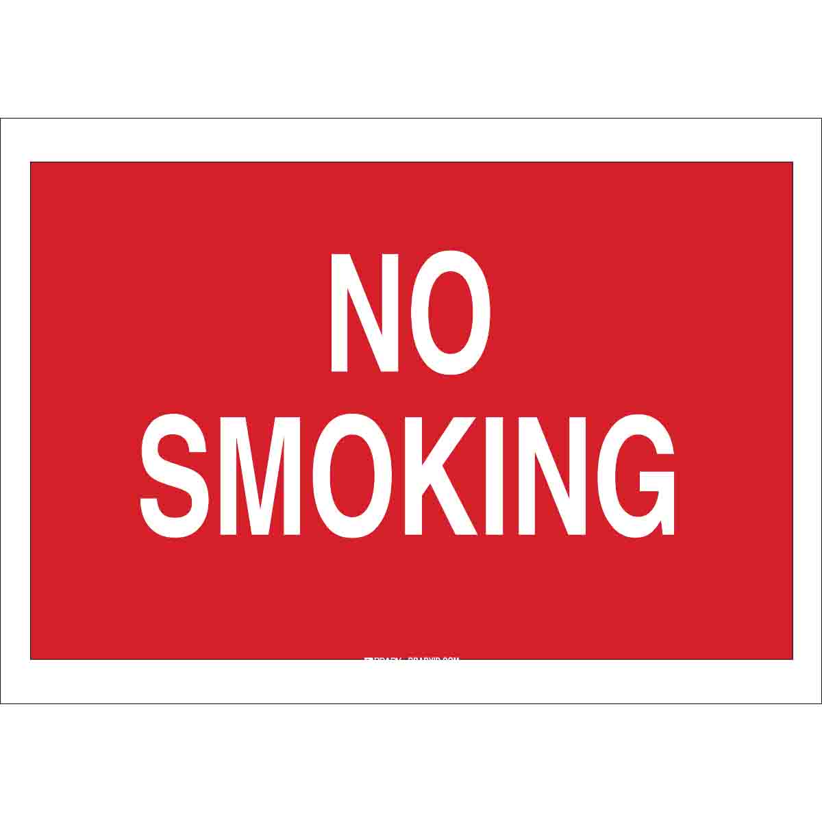 B302 10X14 WHT/RED NO SMOKING