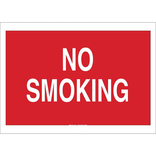 B302 10X14 WHT/RED NO SMOKING