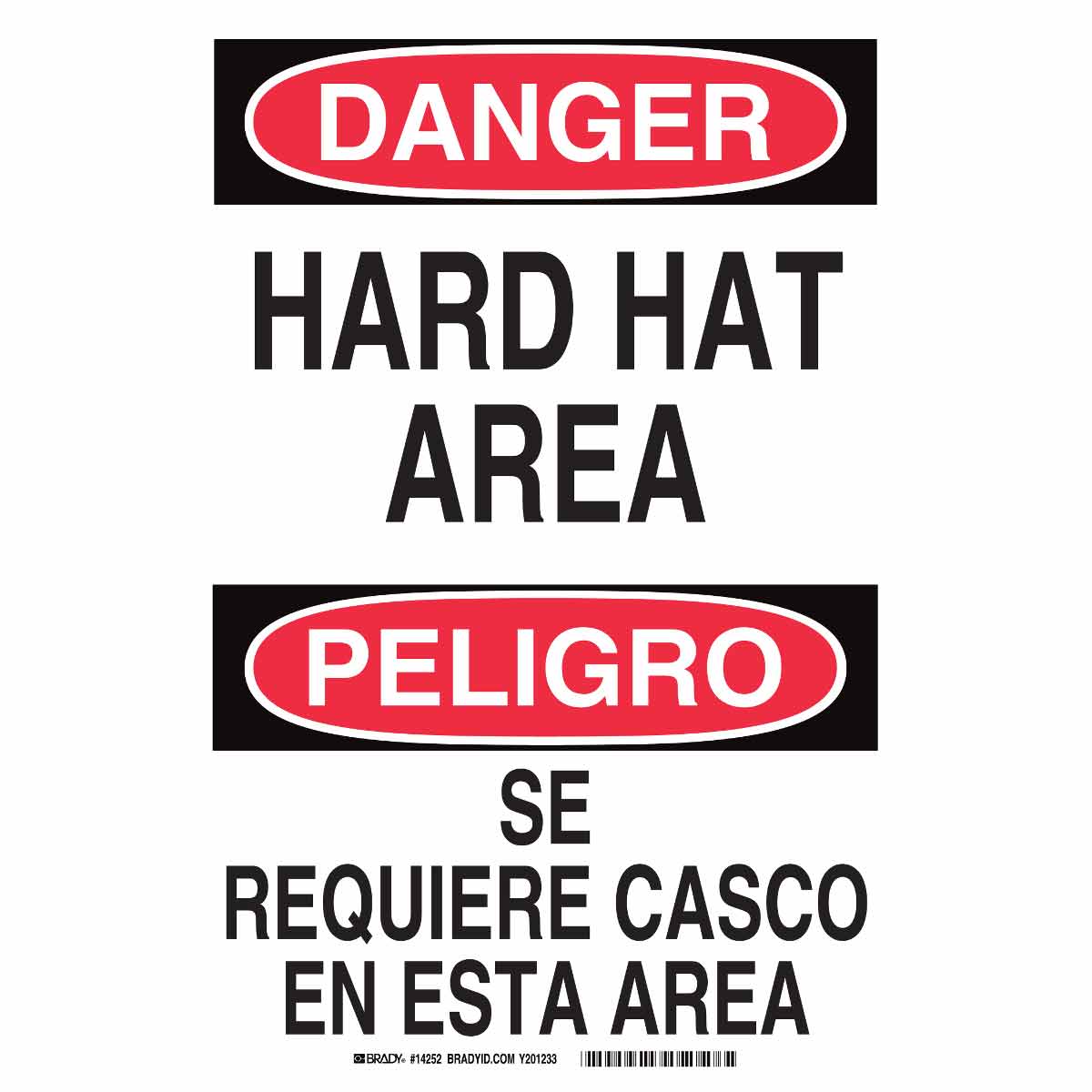 B302 SAFETY SIGN 14X10 BLK/RED/WHT