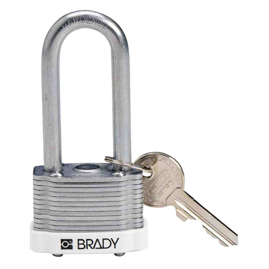 Steel Padlock 2 in Steel Shkl KD White