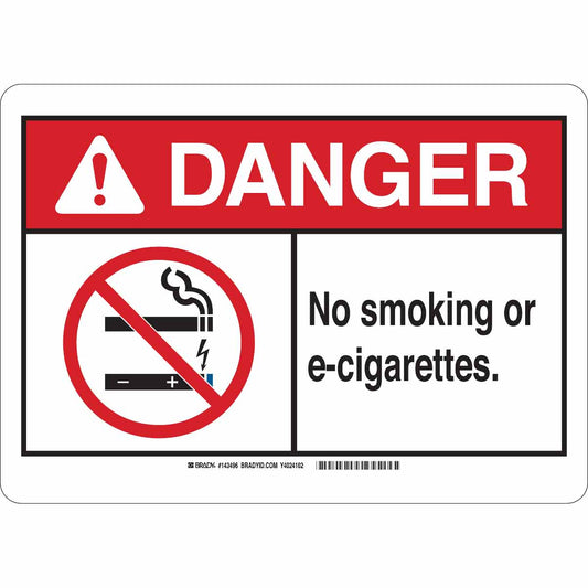 B-120 10X14 NO SMOKING OR E-CIGARETTES