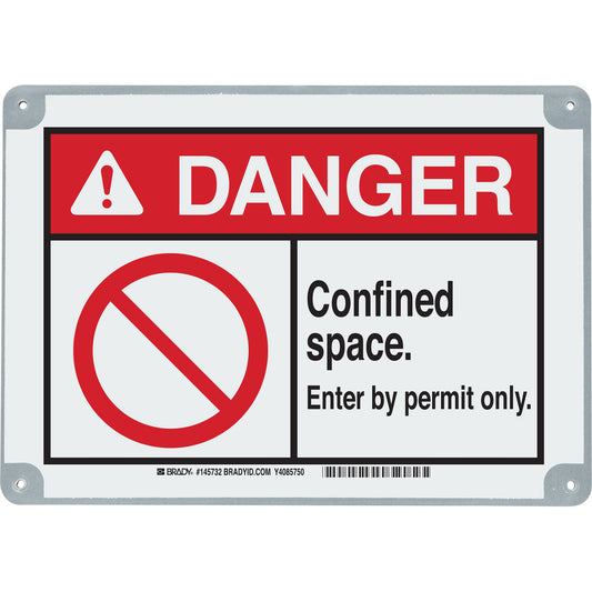 B869 10X14 DANGER CONFINED SPACE