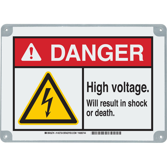 B869 7X10 DANGER HIGH VOLTAGE