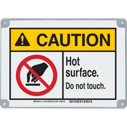 B869 10X14 CAUTION HOT SURFACE DO NOT