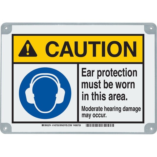 B869 7X10 CAUTION EAR PROTECTION MUST BE