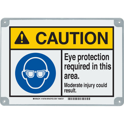 B869 7X10 CAUTION EYE PROTECTION REQUIRE