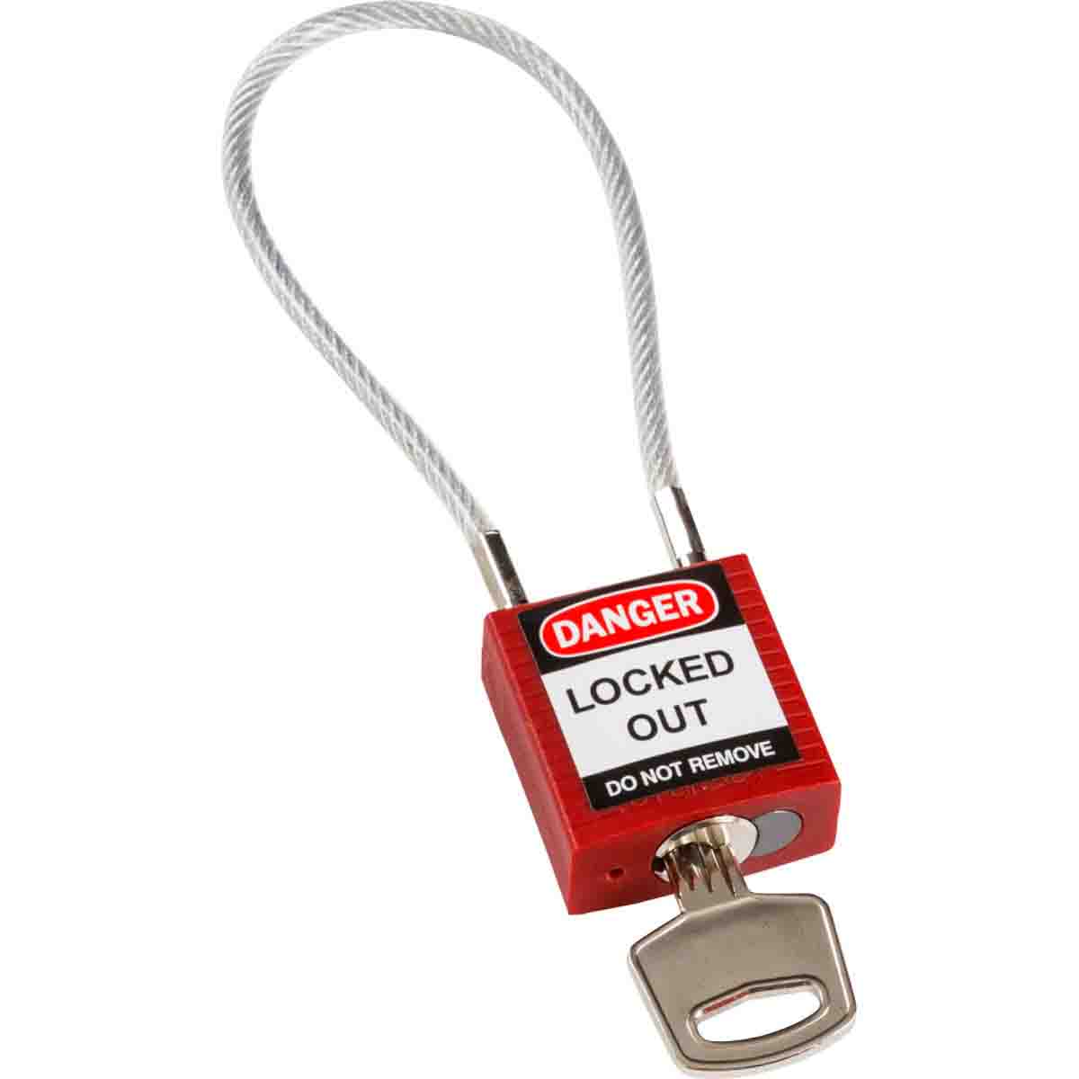 Compact 7.87in Cable Nylon Padlock KD RD