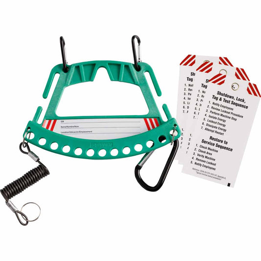 Safety Lock and Tag Carrier Kit Green