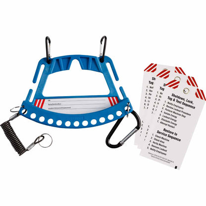 Safety Lock and Tag Carrier Kit Blue