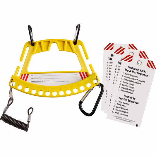 Safety Lock and Tag Carrier Kit Yellow