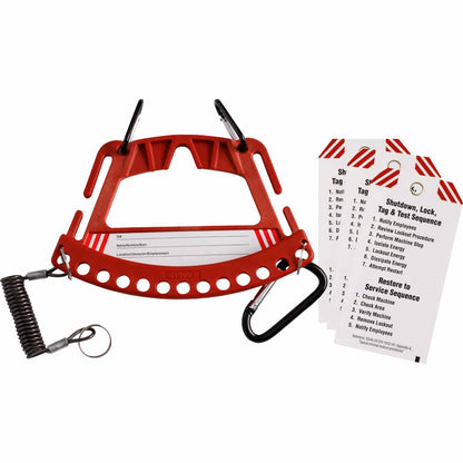 Safety Lock and Tag Carrier Kit Red