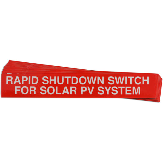 6.5"X1" B921 SOLAR SHUTDOWN SWITCH 25PK