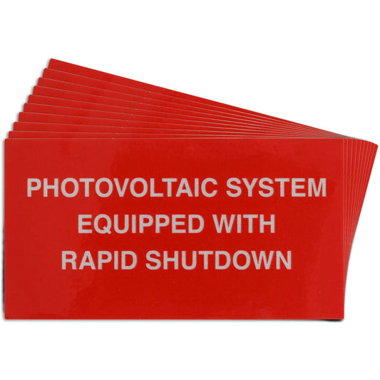 3.75"X2" B921 SOLAR RAPID SHUTDOWN 25PK