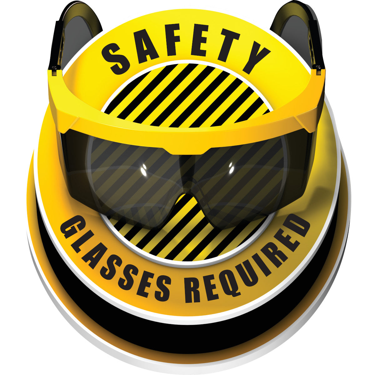 Safey Glasses Flr Sign Vinyl 17" Dia