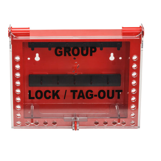 26 Lock Group Lockout Box, Empty Red