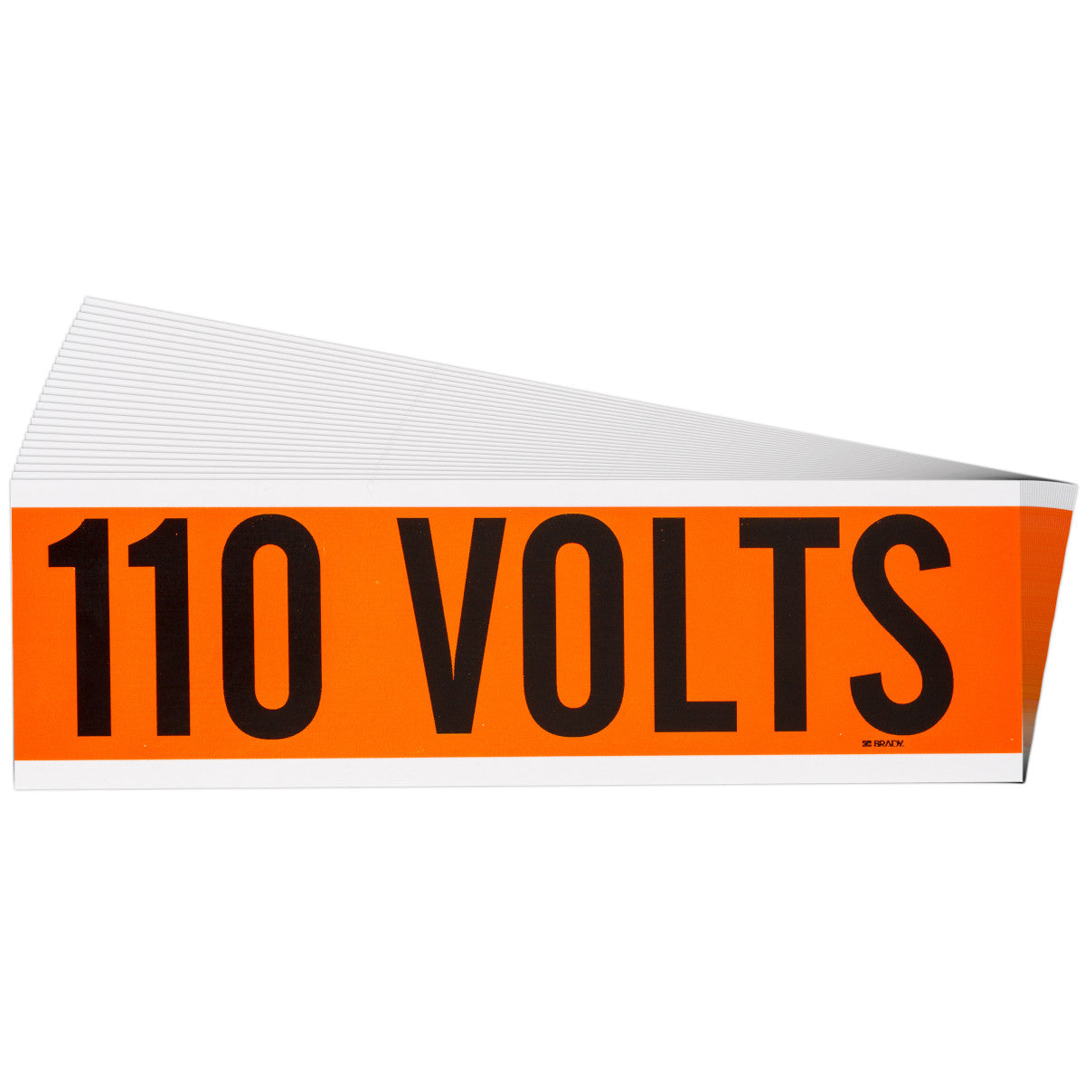 Label STYLE A BK on OR 110 VOLTS 25/PK