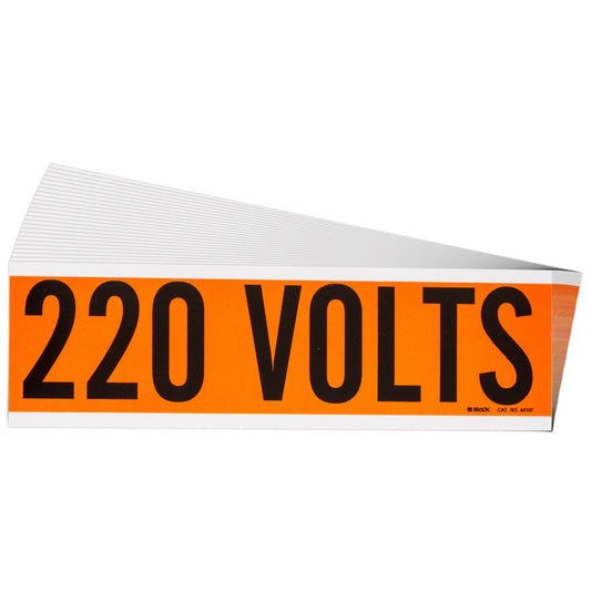 Label STYLE A BK on OR 220 VOLTS 25/PK