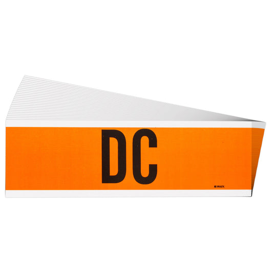 Label STYLE A BK on OR DC 25/PK