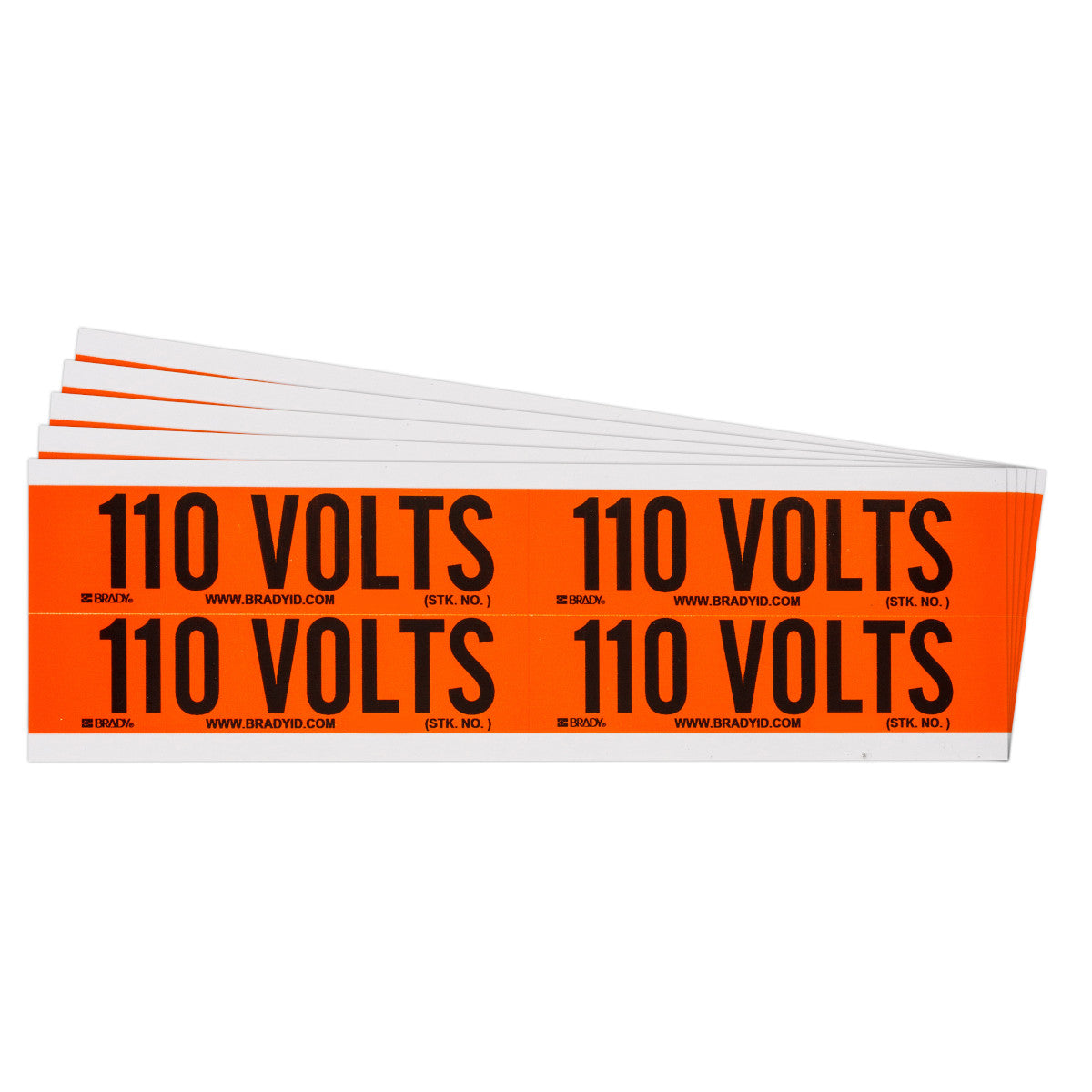 Label STYLE B BK on OR 110 VOLTS 5/PK