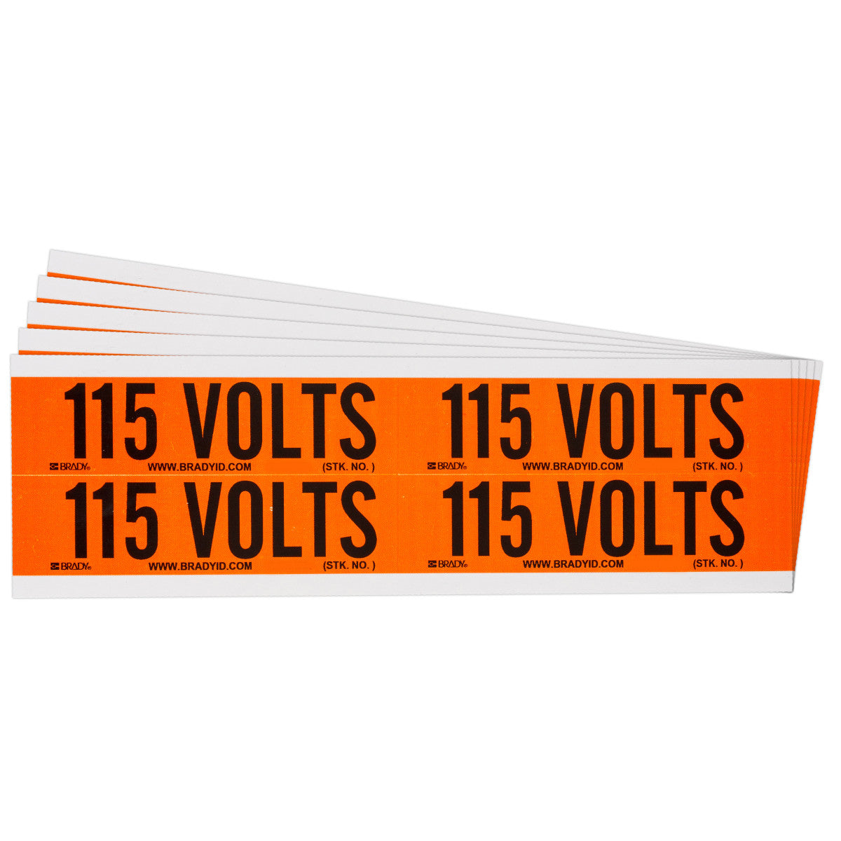 Label STYLE B BK on OR 115 VOLTS 5/PK