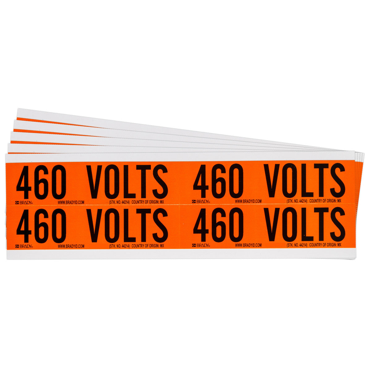 Label STYLE B BK on OR 460 VOLTS 5/PK