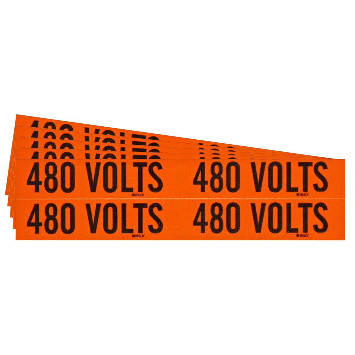 Label STYLE B BK on OR 480 VOLTS 5/PK