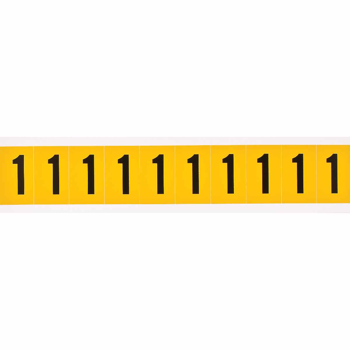 1 in Vinyl N&L Black on Yellow 1 10/PK