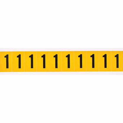 1 in Vinyl N&L Black on Yellow 1 10/PK