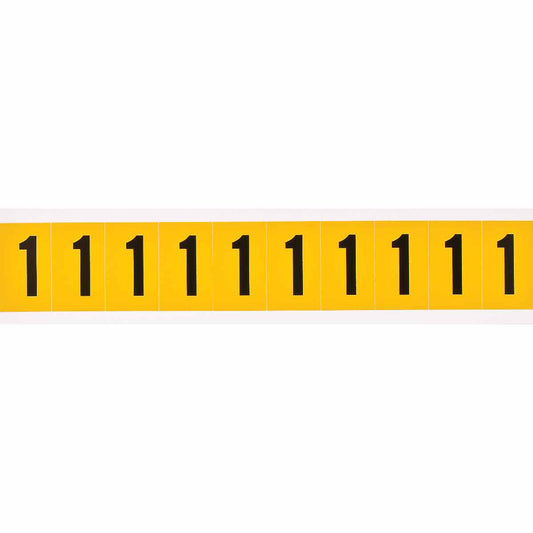 1 in Vinyl N&L Black on Yellow 1 10/PK