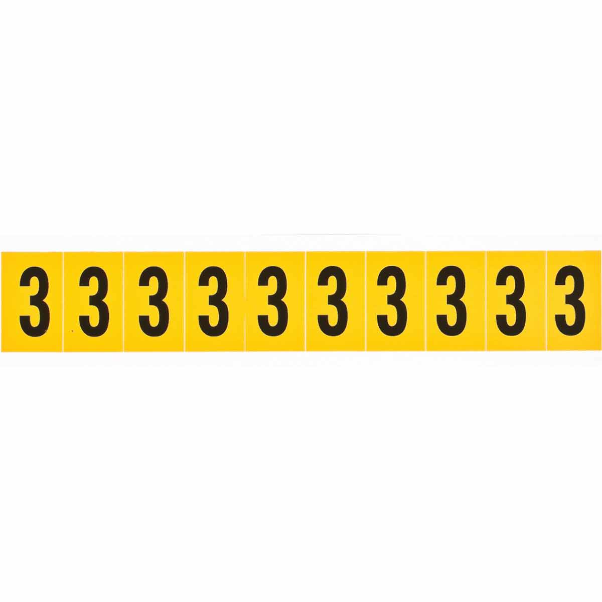 1 in Vinyl N&L Black on Yellow 3 10/PK