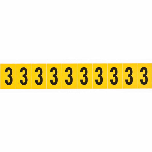 1 in Vinyl N&L Black on Yellow 3 10/PK