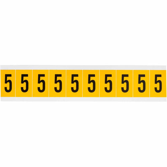 1 in Vinyl N&L Black on Yellow 5 10/PK