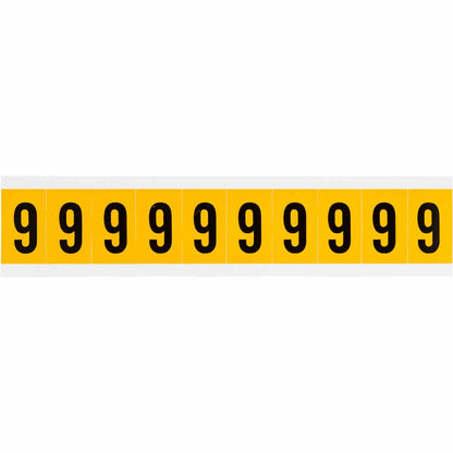 1 in Vinyl N&L Black on Yellow 9 10/PK